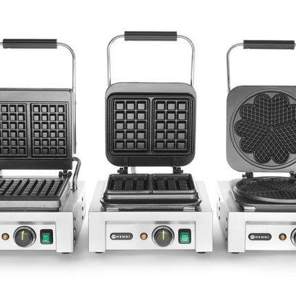 HENDI Waffeleisen 'Liège' – 230 V / 1500 W – 330 × 437 × 251 mm – weitere Produktansicht