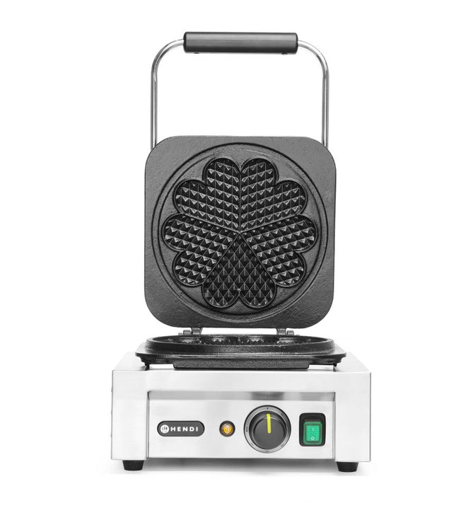 HENDI Waffeleisen 'Herz' – 230 V / 2200 W – 330 × 543 × 251 mm – Produktansicht