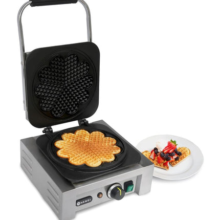 HENDI Waffeleisen 'Herz' – 230 V / 2200 W – 330 × 543 × 251 mm – weitere Produktansicht