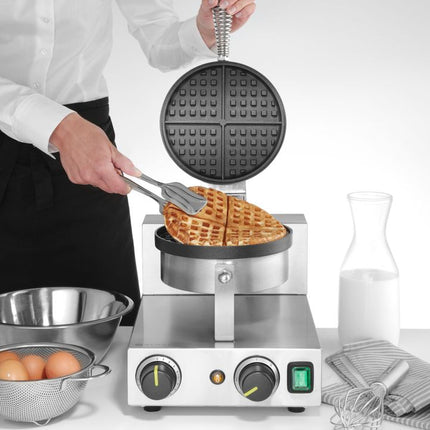 HENDI Waffeleisen rund – 230 V / 1000 W – 250 × 491 × 285 mm – weitere Produktansicht