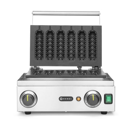HENDI Waffeleisen 'Corn Dog' – 230 V / 1550 W – 390 × 378 × 229 mm – Produktansicht