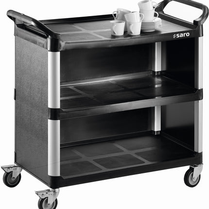 Saro Transportwagen / Servierwagen Modell ZOKA 2 Kunststoff Leichtmetall
