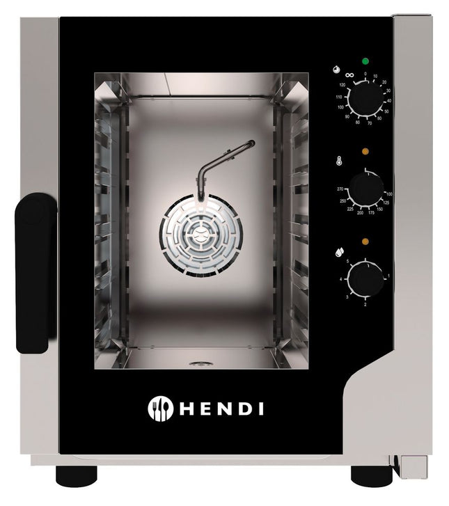 HENDI Konvektionsdampfgarer Snack 5x GN 2 / 3 – 230 V / 3200 W – 550 × 754 × H 662 mm – Produktansicht