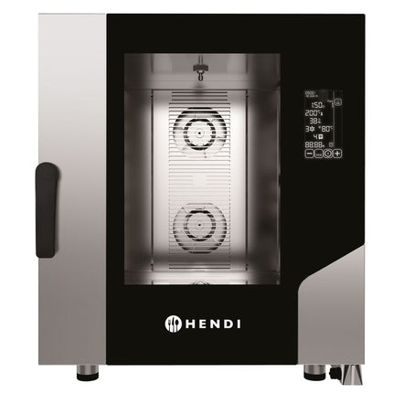 HENDI Konvektions-Dampfgarer Contact 7x GN 1 / 1 – 400 V / 10400 W – 730 × 849 × H 850 mm – Produktansicht