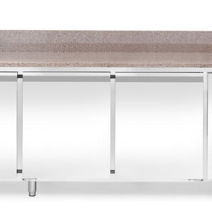 Arktic Pizza-Kühltisch mit Granitarbeitsplatte –  3 Türen – 375 l – 230 V / 400 W – 800 × 2010 × H 875 mm – Produktansicht