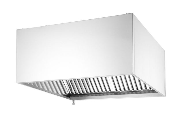 HENDI Wandmontierte Dunstabzugshaube - verschraubt – Rechteckig – Silber – 1005 × 1000 × H 450 mm – Produktansicht