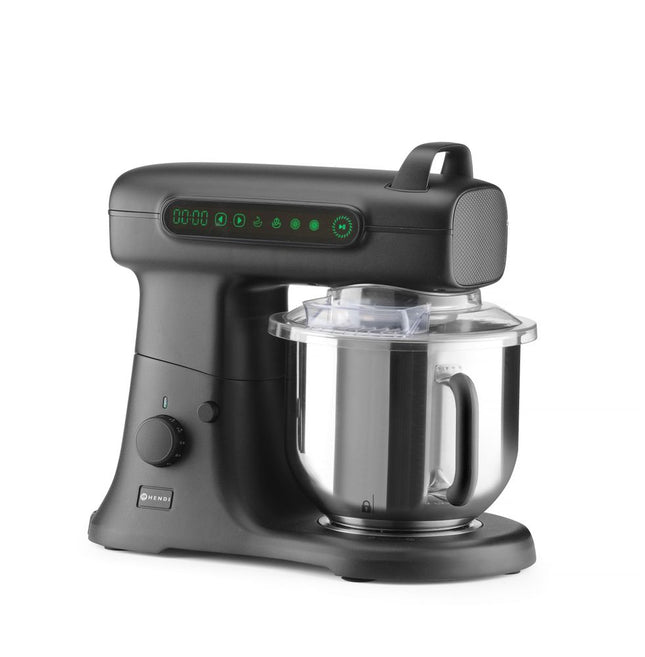 HENDI Planetenrührer Blackbolt PRO – 7 l – Schwarz – 230 V / 800 W – 470 × 263 × 413 mm – Produktansicht