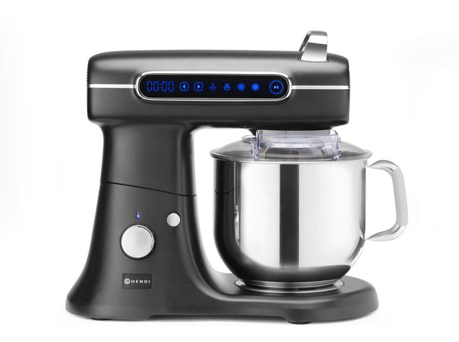 HENDI Planetenrührer Blackbolt – 7 l – 230 V / 1500 W – Schwarz – 460 × 310 × H 379 mm  – Produktansicht