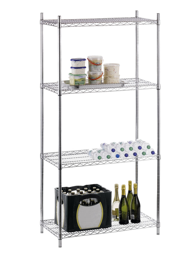Saro Schwerlast-Regal Modell GOLIATH 300 Stahl verchromt
