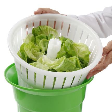 HENDI Salatschleuder – 12 l – Grün – Ø 335 × H 430 mm – weitere Produktansicht