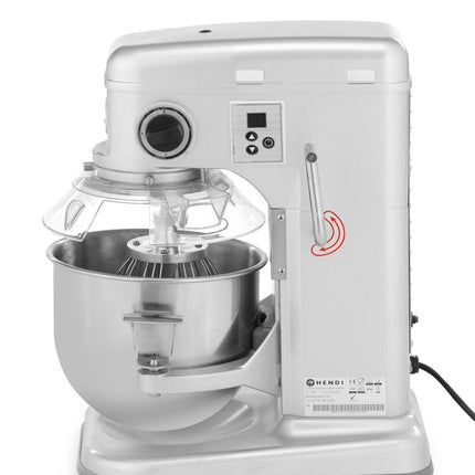 HENDI Planetenrührer – Kitchen Line – 7 l – Silber – 230 V / 650 W – 317 × 440 × 490 mm – weitere Produktansicht