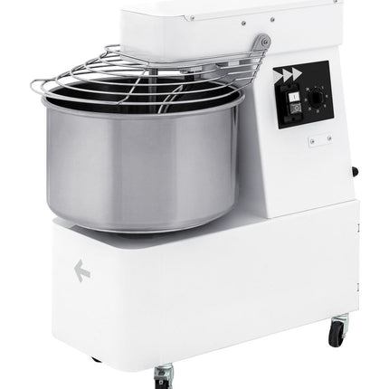 HENDI Spiralkneter mit feststehendem Kopf und Rührschüssel –  2 Geschwindigkeitsstufen – 48 l – 400 V / 2200 W – 128 kg / h – 480 × 795 × H 855 mm – Produktansicht