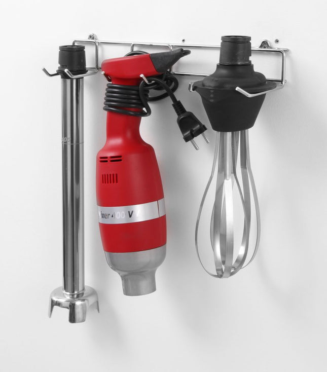 HENDI Stabmixer Profi Line 400 - Geschwindigkeit regelbar – Set inkl. Ablagegestell – Profi Line – 230 V / 400 W – Ø 100 × H 765 mm – Produktansicht