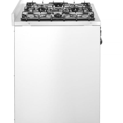 HENDI Gasherd - 5 Kochfelder mit Elektroofen – Kitchen Line – Silber – 230 V / 2900 W – 14.3 kW – 900 × 653 × 900 mm – weitere Produktansicht
