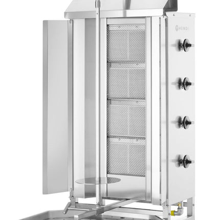 HENDI Gas Kebab Grill – Profi Line – 230 V / 16 W – 13 kW – 735 × 745 × 1110 mm – weitere Produktansicht
