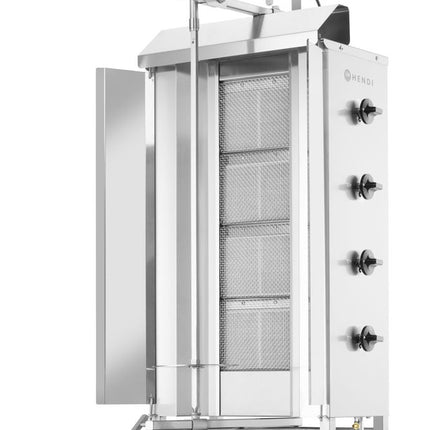 HENDI Gas Kebab Grill – Profi Line – 230 V / 16 W – 13 kW – 735 × 745 × 1110 mm – weitere Produktansicht