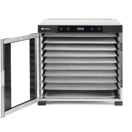 HENDI Dörrgerät Profi Line – Profi Line – 10 Bleche – 230 V / 1000 W – 430 × 550 × 416 mm – weitere Produktansicht