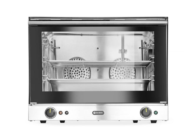 HENDI Konvektionsofen mit Luftbefeuchtung H100S – GN 1 / 1 – 230 V / 3500 W – 699 × 608 × H 550 mm – Produktansicht