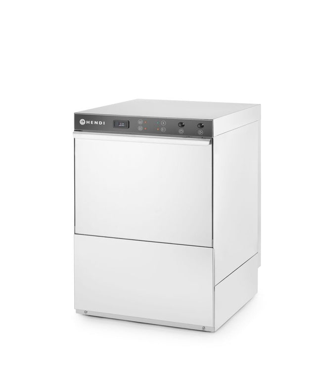 HENDI Geschirrspüler 50 × 50 - elektromechanische Steuerung – Budget Line – mit Laugenpumpe – 400 V / 6600 W – 570 × 600 × 830 mm – Produktansicht