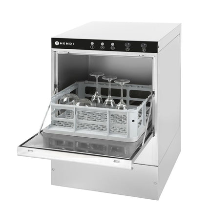 HENDI Geschirrspüler 40 × 40 – elektromechanische Steuerung – Budget Line – 230 V / 2800 W – 470 × 510 × 710 mm – Produktansicht