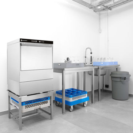 HENDI Geschirrspüler 50 × 50 - elektronische Steuerung – Kitchen Line – 400 V / 6600 W – 570 × 600 × 830 mm – weitere Produktansicht