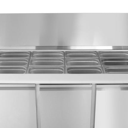 Arktic Saladette – dreitürig 380 L – 253 l – 230 V / 310 W – 700 × 1380 × 868 mm – geöffnet