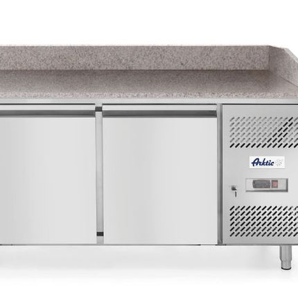 Arktic Pizzatisch – zweitürig mit 7 Schubladen 280 l – 250 l – 230 V / 250 W – 800 × 2010 × 840 mm – weitere Produktansicht