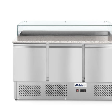Arktic Pizzatisch – dreitürig 380 l – 254 l – 230 V / 310 W – 700 × 1365 × 1120 mm – Produktansicht