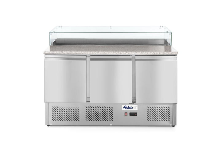 Arktic Pizzatisch – dreitürig 380 l – 254 l – 230 V / 310 W – 700 × 1365 × 1120 mm – Produktansicht