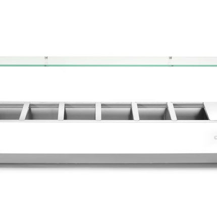 Arktic Aufsatz-Kühlvitrine Gastronorm 1 / 4 – 8x GN 1 / 4 – GN 1 / 4 – 36 l – 230 V / 180 W – 335 × 1805 × 460 mm – weitere Produktansicht