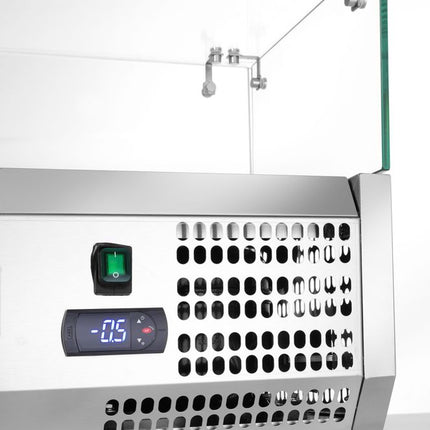Arktic Aufsatz-Kühlvitrine Gastronorm 1 / 4 – 8x GN 1 / 4 – GN 1 / 4 – 36 l – 230 V / 180 W – 335 × 1805 × 460 mm – weitere Produktansicht