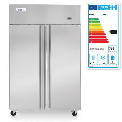 Arktic Kühlschrank zweitürig 900 L – Profi Line – 620 l – 230 V / 450 W – 745 × 1200 × H 1945 mm – Detailansicht