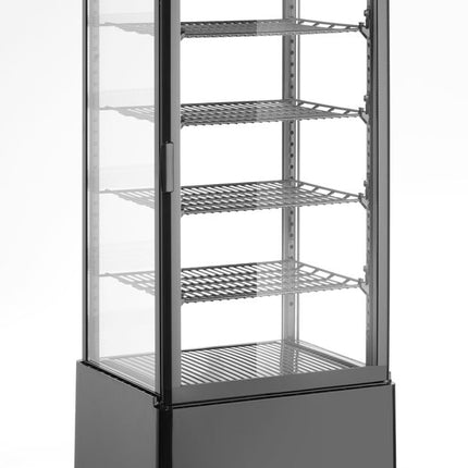 Arktic Aufsatz-Kühlvitrine 98 Liter – Schwarz – 230 V / 210 W – 397 × 444 × 1100 mm – weitere Produktansicht