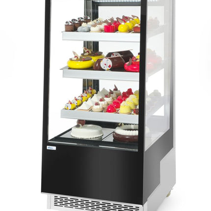 Arktic Kühlvitrine mit 3 geneigten Regalen – 230 V / 480 W – 833 × 650 × 1460 mm – weitere Produktansicht