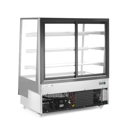 Arktic Kühlvitrine mit 3 geneigten Regalen – Schwarz – 230 V / 490 W – 833 × 1200 × 1460 mm – weitere Produktansicht