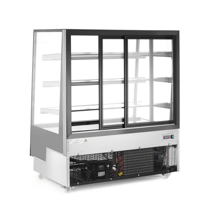 Arktic Kühlvitrine mit 3 geneigten Regalen – Schwarz – 230 V / 490 W – 833 × 1200 × 1460 mm – weitere Produktansicht