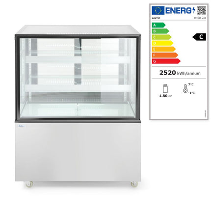 Arktic Kühlvitrine mit 2 Regalen – 230 V / 480 W – 677 × 994 × H 1230 mm – Detailansicht 3