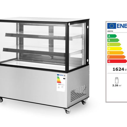 Arktic Kühlvitrine mit 2 Regalen – 230 V / 490 W – 677 × 1224 × 1230 mm – weitere Produktansicht