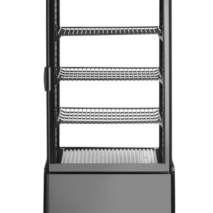 Arktic Aufsatz-Kühlvitrine 78 Liter – schwarz – 230 V / 170 W – 397 × 444 × 940 mm – Produktansicht