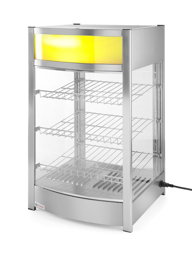 HENDI Warmhaltevitrine – 97 Liter – 230 V / 800 W – 460 × 467 × 785 mm – Produktansicht