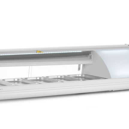 Arktic Sushi-Vitrine 5x GN 1 / 3 – 230 V / 160 W – 445 × 1307 × 327 mm – weitere Produktansicht