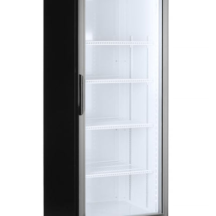 Arktic Eintüriger Kühlschrank mit hinterer Bar und hinterleuchteter Blende – 254 l – Schwarz – 230 V / 250 W – 578 × 605 × 1980 mm – weitere Produktansicht
