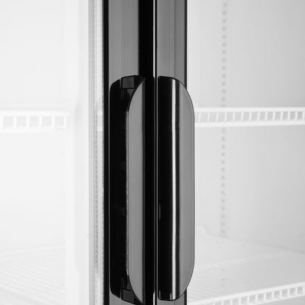 Arktic Rückwandkühlschrank mit hinterleuchteter Blende – zweitürig – 512 l – Schwarz – 230 V / 510 W – 1120 × 585 × 1900 mm – weitere Produktansicht