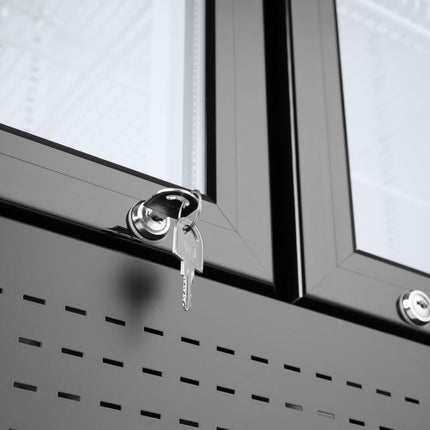 Arktic Rückwandkühlschrank mit hinterleuchteter Blende – zweitürig – 512 l – Schwarz – 230 V / 510 W – 1120 × 585 × 1900 mm – weitere Produktansicht