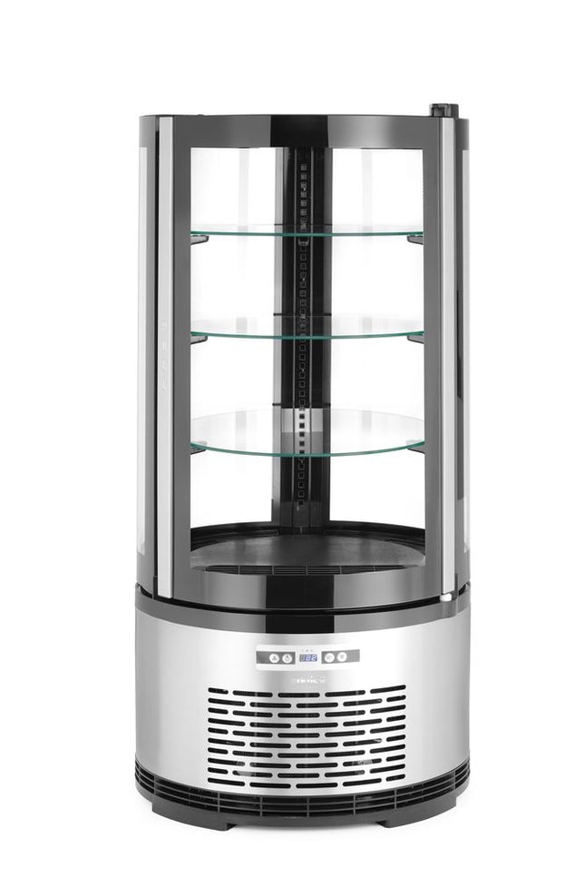 Arktic Kuchenvitrine – rund 100 l – 230 V / 210 W – Ø 480 × H 1065 mm – Produktansicht