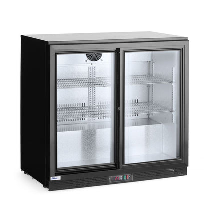Arktic Kühlschrank hinten mit doppelten Schiebetüren – 158 l – Schwarz – 230 V / 160 W – 520 × 900 × 870 mm – weitere Produktansicht
