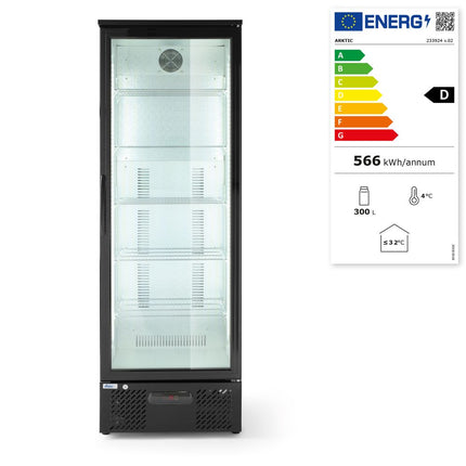 Arktic Kühlschrank hinten mit einer Tür – 300 l – Schwarz – 230 V / 195 W – 528 × 600 × 1820 mm – weitere Produktansicht