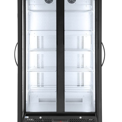 Arktic Kühlschrank mit doppelter Tür auf der Rückseite – 384 l – Schwarz – 230 V / 365 W – 940 × 635 × 1983 mm – Produktansicht