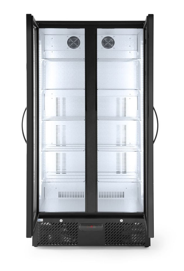 Arktic Kühlschrank mit doppelter Tür auf der Rückseite – 384 l – Schwarz – 230 V / 365 W – 940 × 635 × 1983 mm – Produktansicht