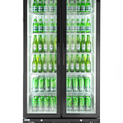 Arktic Kühlschrank mit doppelter Tür auf der Rückseite – 384 l – Schwarz – 230 V / 365 W – 940 × 635 × 1983 mm – weitere Produktansicht